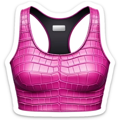 super realistic pink crocodile leather crop top sticker