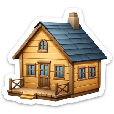 Petite maison indiquant le.depart d 1 voyage  sticker