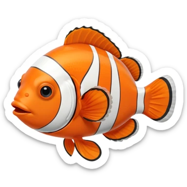 Clown fish in an aquarium sticker