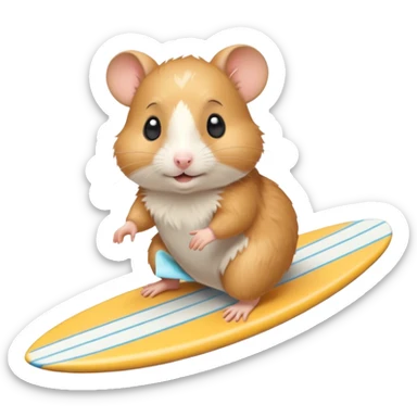 Hamster surfing sticker