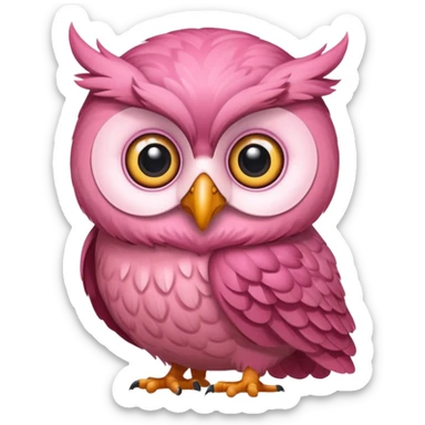 image of a pink owl sticker
