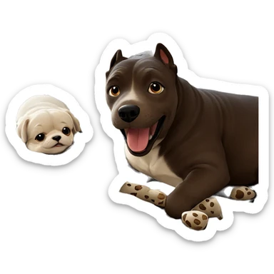 cozy dog on bed indoors sticker