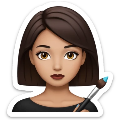 CHEVEUX UN PEU PLUS FONCER AVC DU MAQUILLAGE sticker