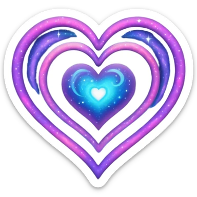 galaxy heart  sticker