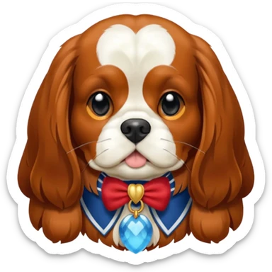 bana şaşkın suratlı yavru king charles köpek yüzü yarat sticker