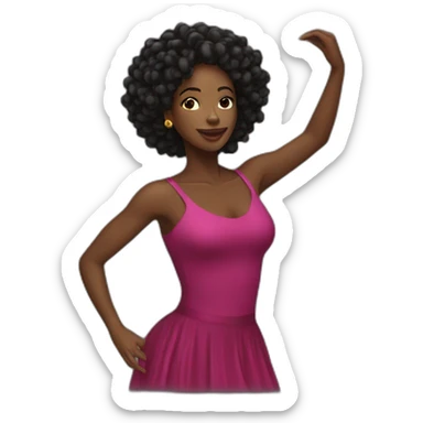 Beautiful Black women dancing sticker