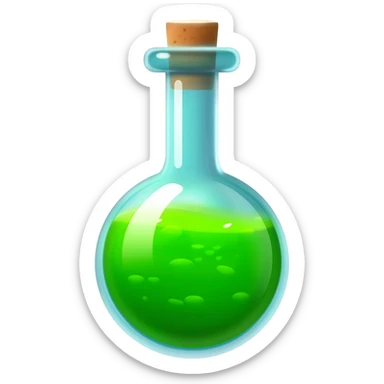 green witch cooking potion sticker