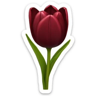 Dark red tulip bouquet  sticker