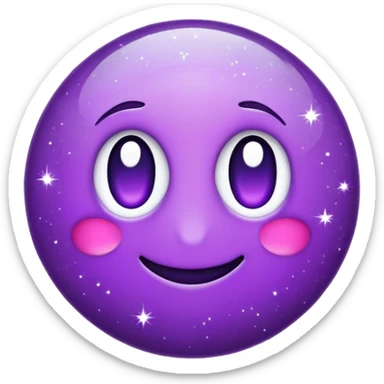 create an emoji with the title ''10Q'' ,purple colour, and sparkles purple sticker