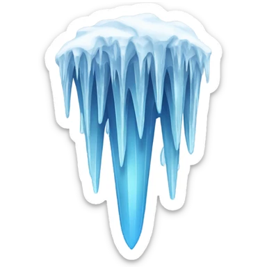 Icicles. Frozen. Cold. Arctic.  sticker