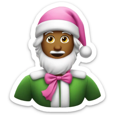 Pink cristmas sticker