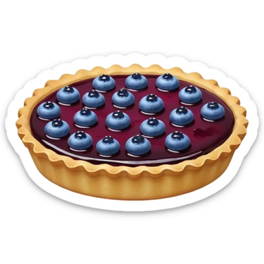 Make an emoji of a blueberry tart (small) that's broken off a bit so you can see the blueberry jam sticker