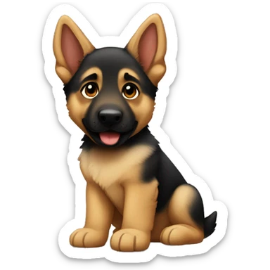 German shepherd puppy sticker