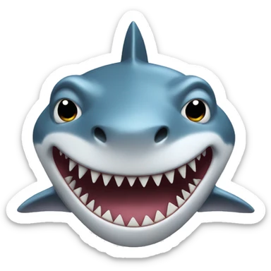 Shark with dog legs sticker