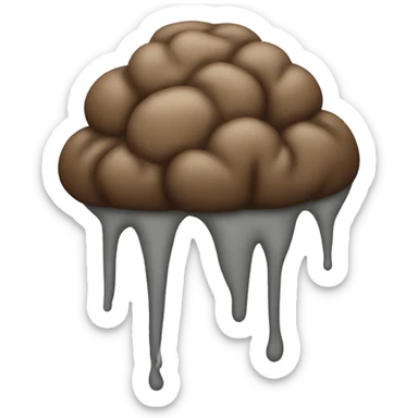 Poop for brains sticker