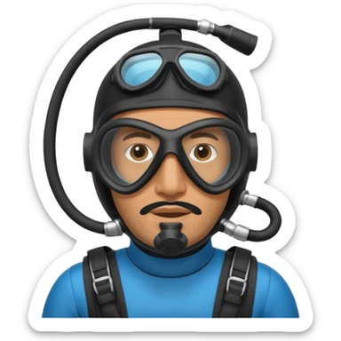 Moroccan male 38, scuba diving fan sticker