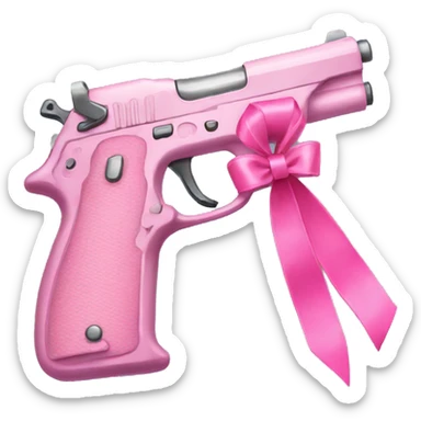 pink pistol with a pink ribbon sticker