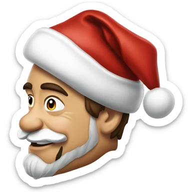 Robert Downey Jr. as santa claus sticker