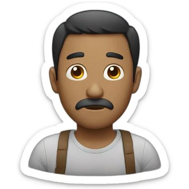 Hombre divertido triste sticker