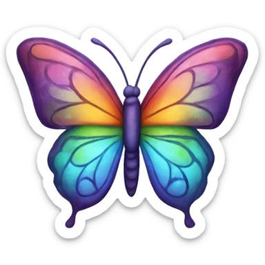 Chakra butterfly sticker