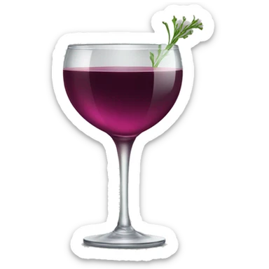 Fancy Wine glass cocktail  sticker