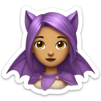 Big bat girl dnd sticker