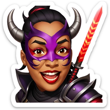 Demon-Horned Warrior sticker
