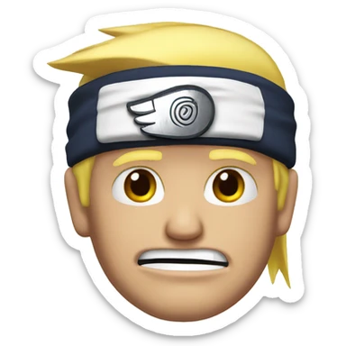 Donald trump with a Naruto headband  sticker