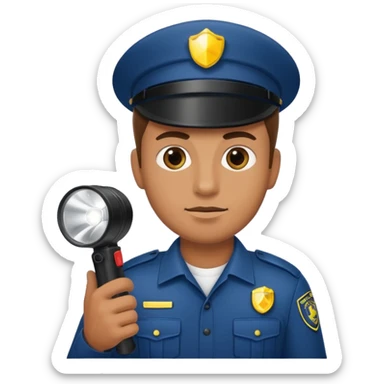 Security Guard with Flashlight right sticker