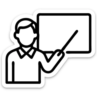 general education teacher, minimalistic, green gold and white color scheme, clean lines sticker