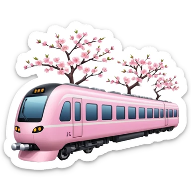 Create a japanese pink train sticker