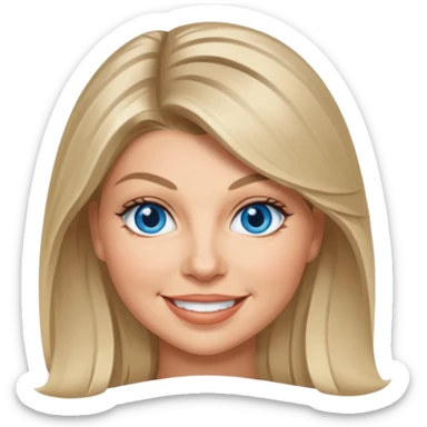 Fergie with blue eyes sticker