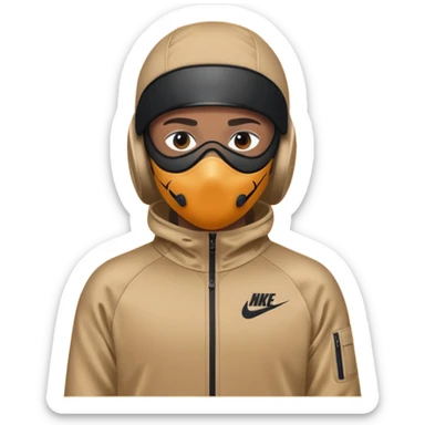 nike tech tracksuit clothing and ski mask sticker