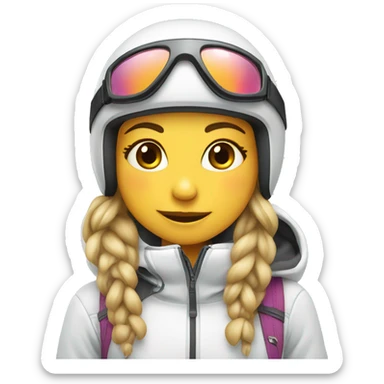 cute ski girl  sticker