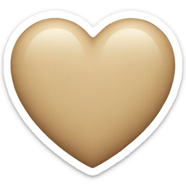 Beige heart  sticker