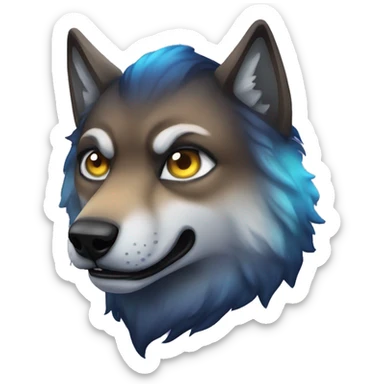 Galaxy space wolf  sticker