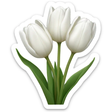 white tulips sticker