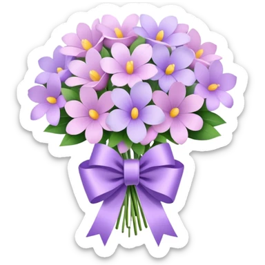 Pastel purple bouqet sticker