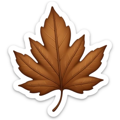 brown aesthetic minimal earthy leaf emoji sticker
