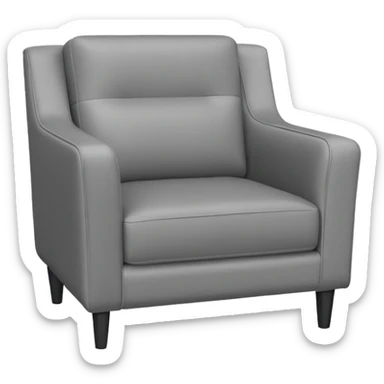 modern armchair in corner of hotel room (showing isometric corner of room) sticker