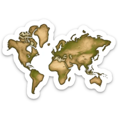 Carte du monde ancienne  sticker