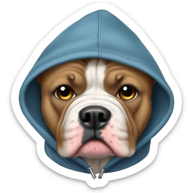 American bully dog with a hoodie  sticker