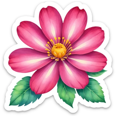 flower, watercolor art style sticker
