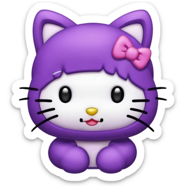Hellokitty PurPle sticker