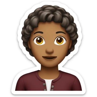 Burgundy female emoji sticker
