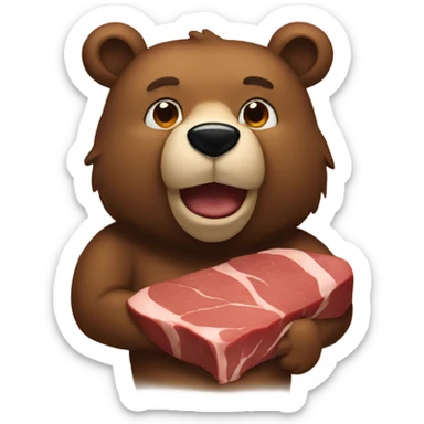 Bear with Beef  sticker