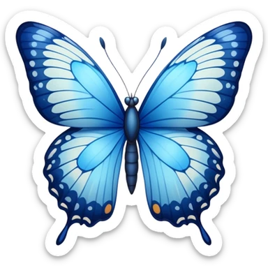 Blue butterfly sticker