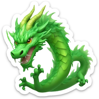 Chinese-dragon green;green aura and soul appearance; no wings sticker