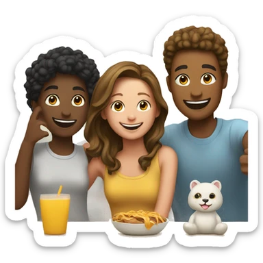 happy moments with friends indoors sticker