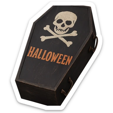 Halloween coffin , remove background sticker